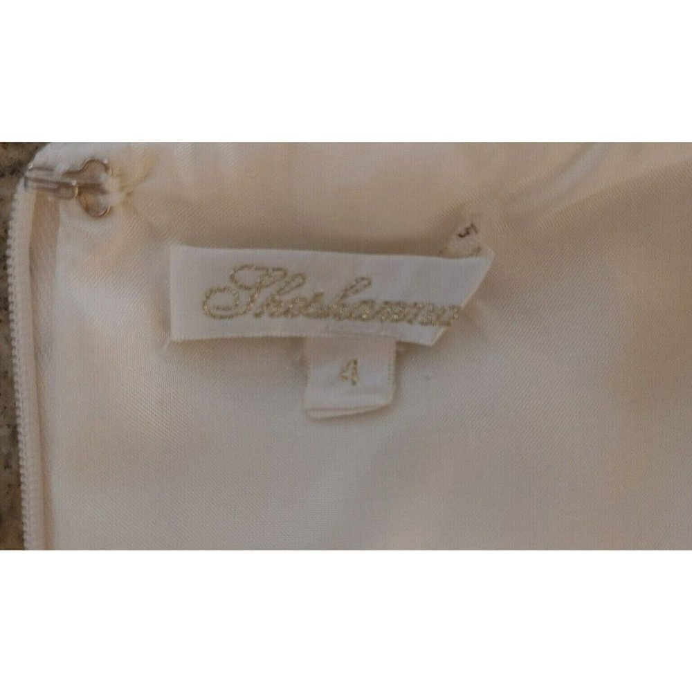 Shoshanna Mini Cocktail Dress Cream and Black Lace Sleeveless Fit Flare Size 4 - Picture 5 of 6